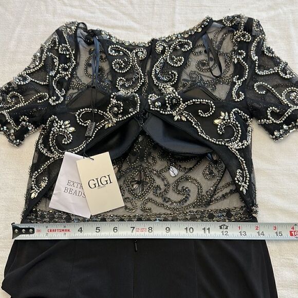 NEW GIGI beaded black dress size 10 - Picture 15 of 15
